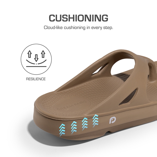 Comfortable Arch Support Flip Flops - TAUPE - 4
