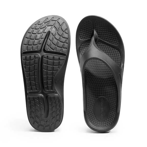 Comfortable Arch Support Flip Flops - BLACK - 5