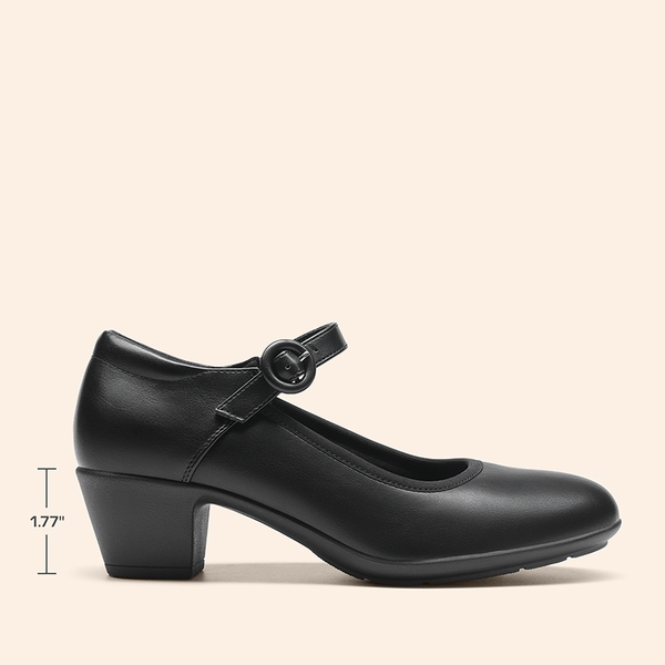 Ascenda Slip-Resistant Arch Support Mary Jane Pumps - BLACK - 1