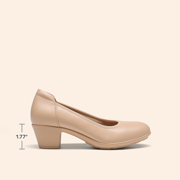 Non-Slip Block Work Pumps - NUDE - 2