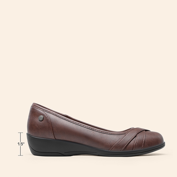 Comfortable Arch Support Fashion Flats - BROWN - 1