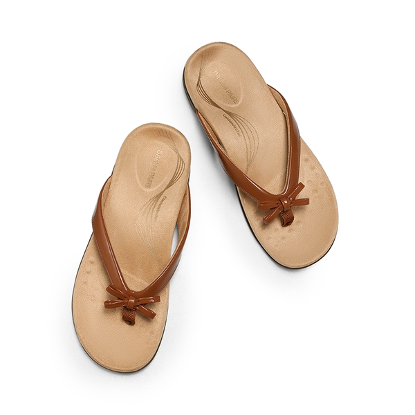 Stylish Ergonomic Arch Support Flip Flops - BROWN - 3
