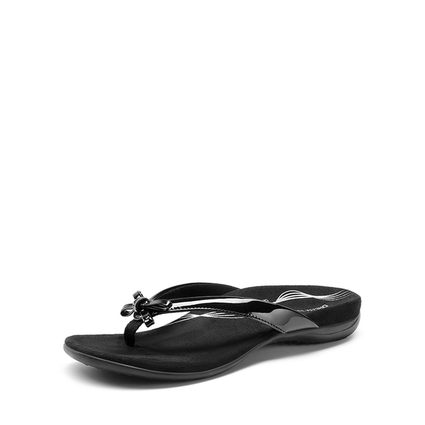 Stylish Ergonomic Arch Support Flip Flops - ALL BLACK -  0