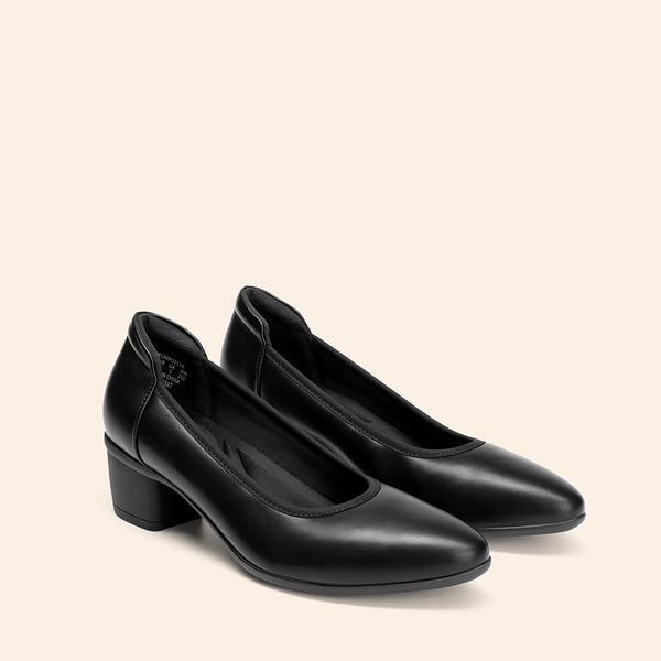 Ascenelle Women's Chunky Heel Dress Shoes - BLACK - 2