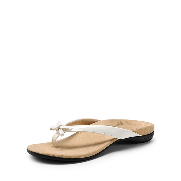 Stylish Ergonomic Arch Support Flip Flops - WHITE -  0