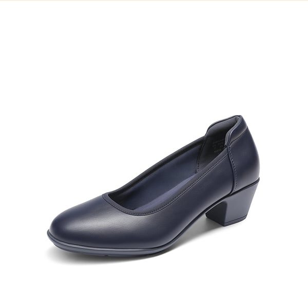Ascenelle Non-Slip Block Work Pumps - NAVY -  0