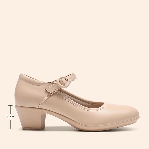 Slip-Resistant Arch Support Mary Jane Pumps - NUDE - 1