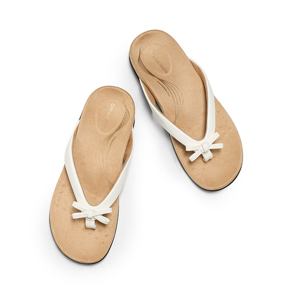 Stylish Ergonomic Arch Support Flip Flops - WHITE - 3