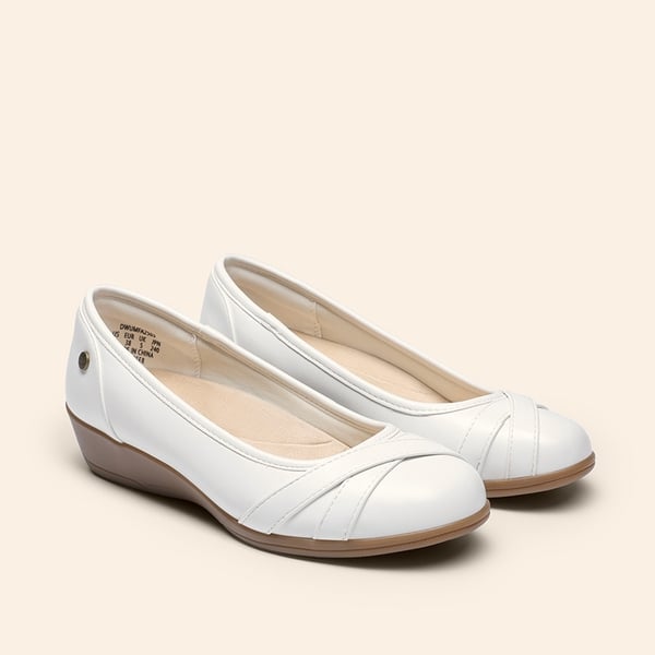 Comfortable Arch Support Fashion Flats - WHITE - 2