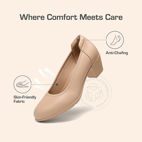 Non-Slip Block Work Pumps - NUDE - 5