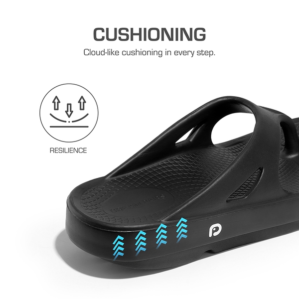 Comfortable Arch Support Flip Flops - BLACK - 4