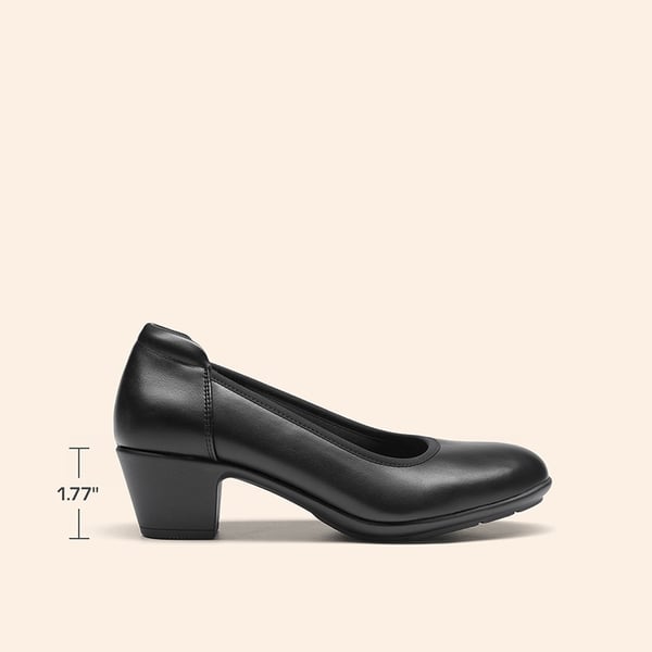 Ascenelle Non-Slip Block Work Pumps - BLACK - 2