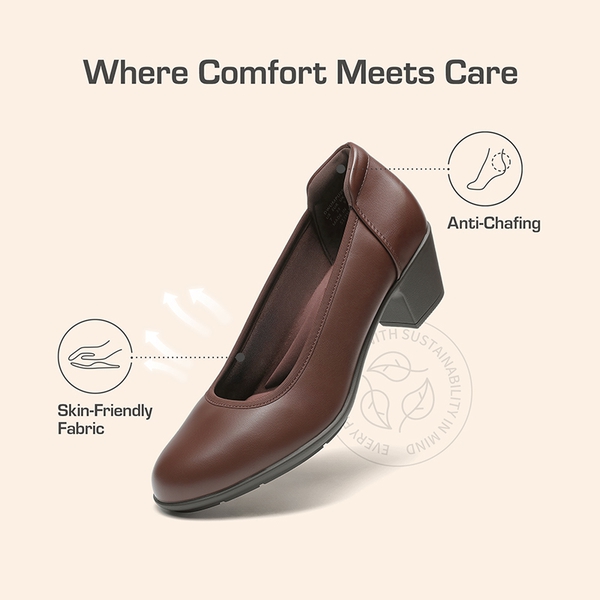 Non-Slip Block Work Pumps - BROWN - 5