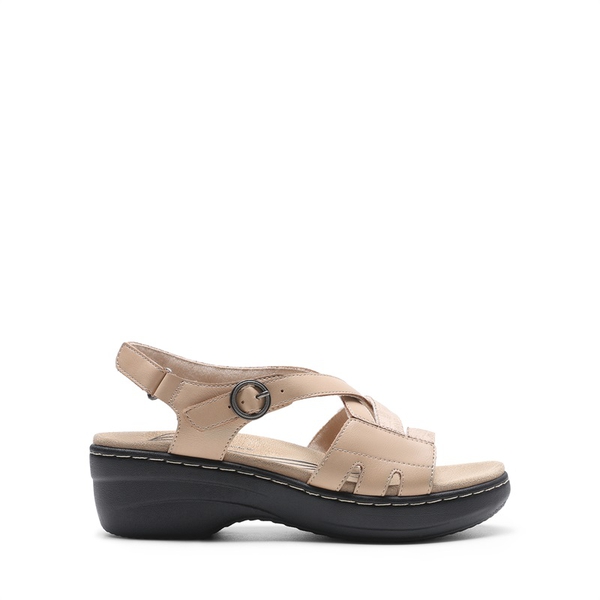 Open Toe Arch Support Wedge Sandals - NUDE - 1