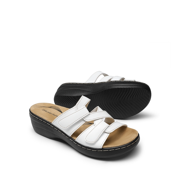 Comfort Arch Support Wedge Slide Sandals - WHITE - 2