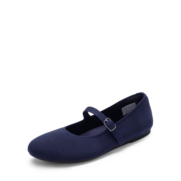 Breathable Arch Support Strap Flats - NAVY -  0