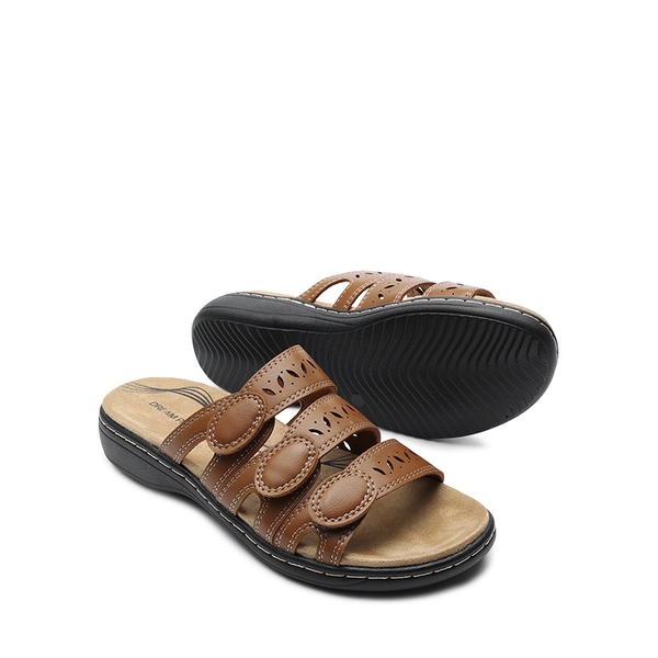 Women's Arch Support Slide Sandals - BROWN - 2