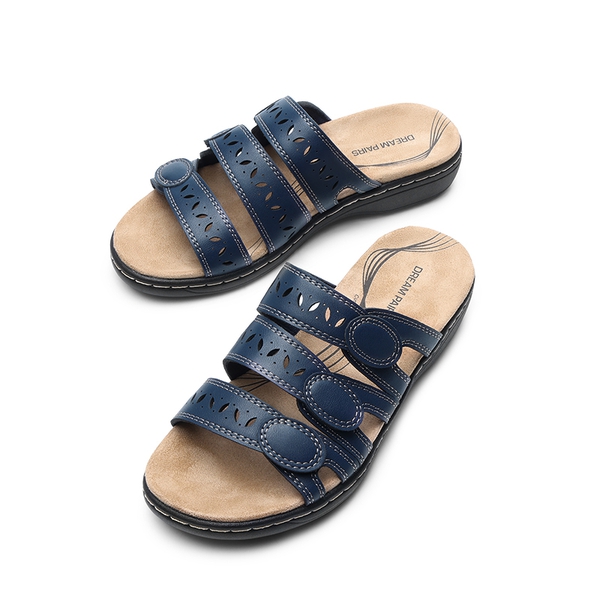 Women's Arch Support Slide Sandals - NAVY - 3