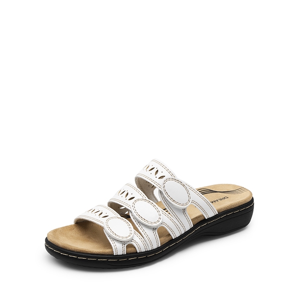 Adjustable Straps Slip On Slide Sandals - WHITE -  0