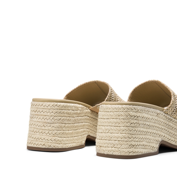Non-slip Platform Espadrille Sandals - NUDE - 3