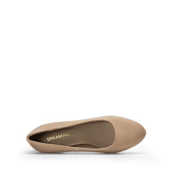Versatile Classic Round Toe Block Heel Pumps - KHAKI - 2