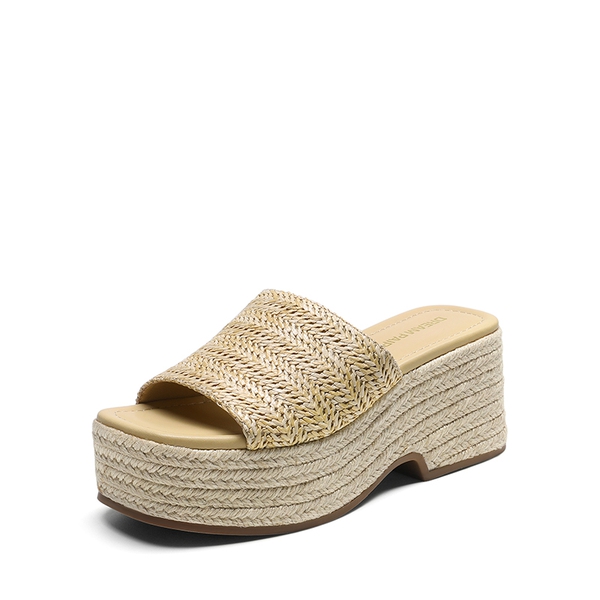 Non-slip Platform Espadrille Sandals - NUDE -  0