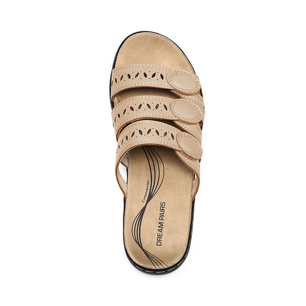Women's Arch Support Slide Sandals - NUDE - 4