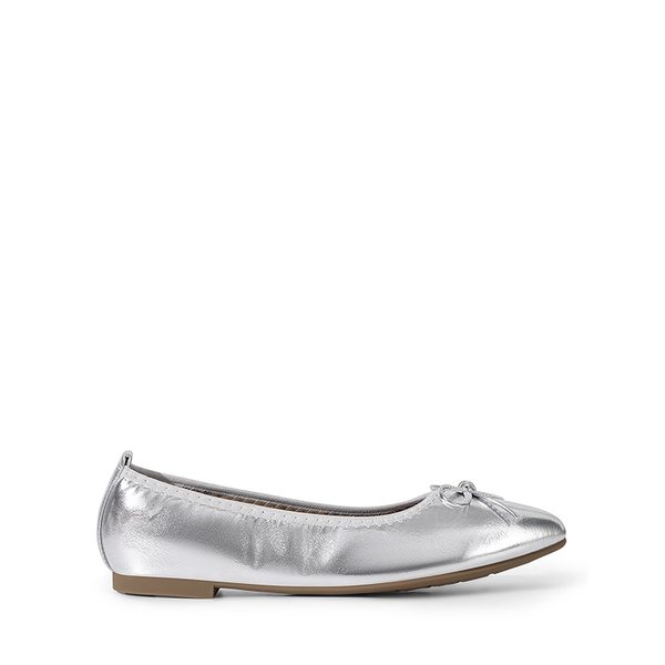 Ascenelle Women's Lightweight Slip-On Ballet Flats - SILVER - 3