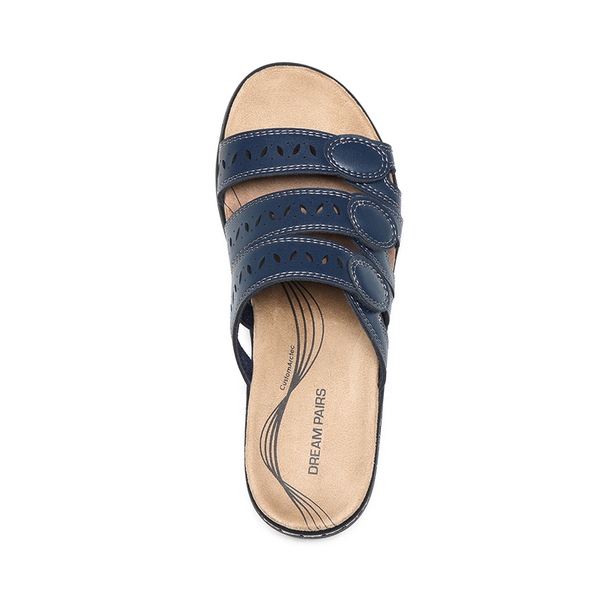 Women's Arch Support Slide Sandals - NAVY - 4