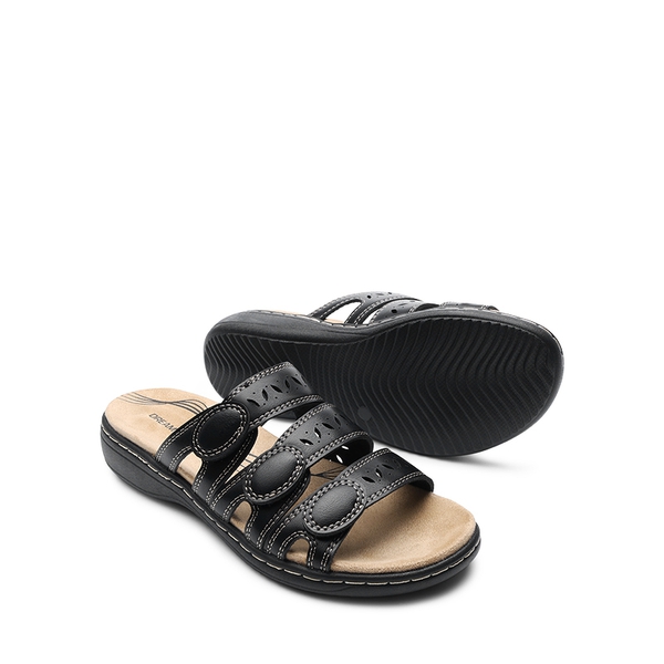 Women's Arch Support Slide Sandals - BLACK - 2