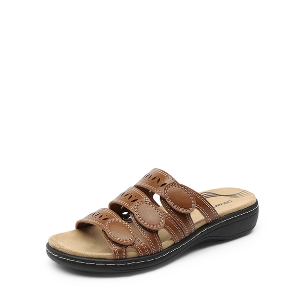 Women's Arch Support Slide Sandals - BROWN -  0