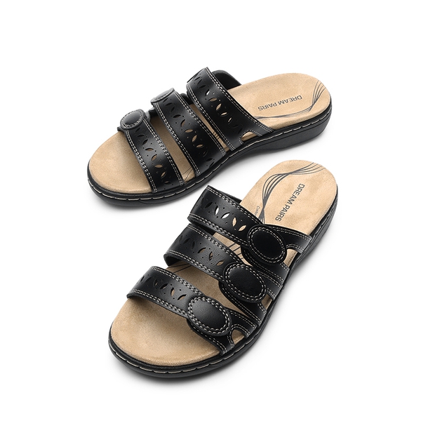 Women's Arch Support Slide Sandals - BLACK - 3