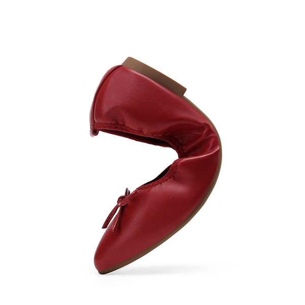 Women's Lightweight Slip-On Ballet Flats - RED - 1