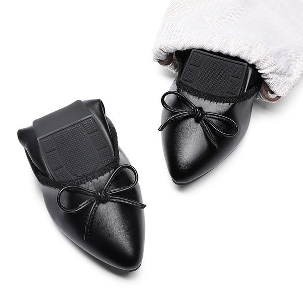 Women's Lightweight Slip-On Ballet Flats - BLACK - 2