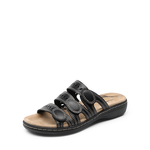 Women's Arch Support Slide Sandals - BLACK -  0