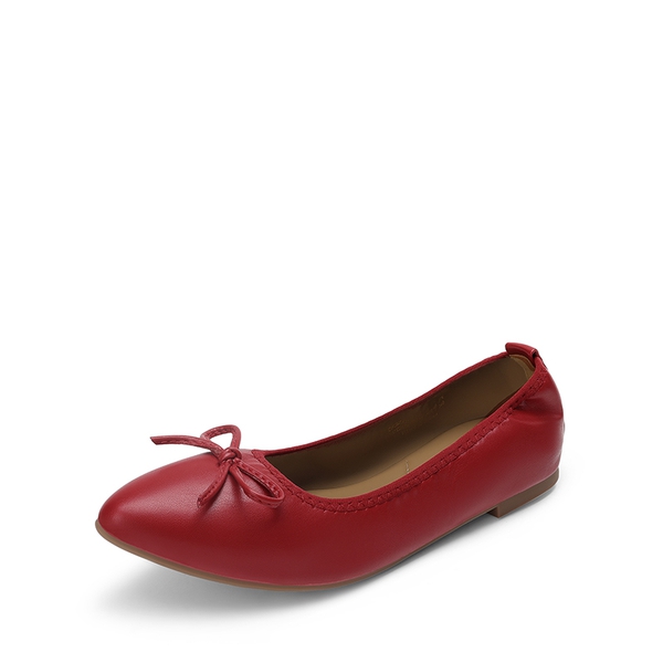Women's Lightweight Slip-On Ballet Flats - RED -  0