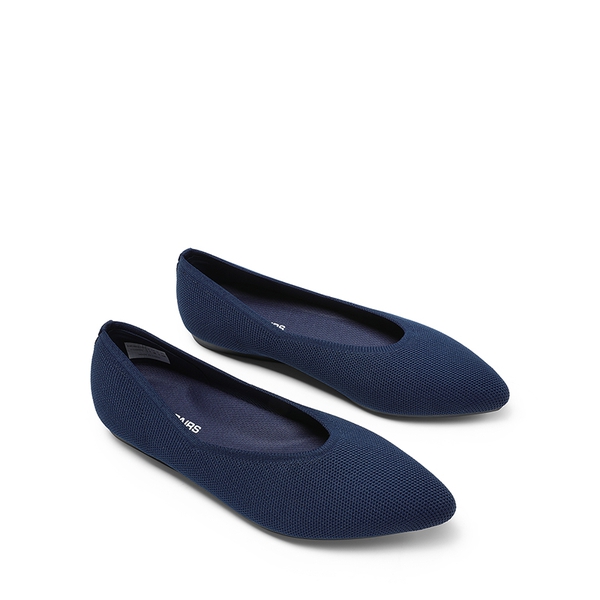 Comfort Slip-On Breathable Knit Flats - NAVY - 3