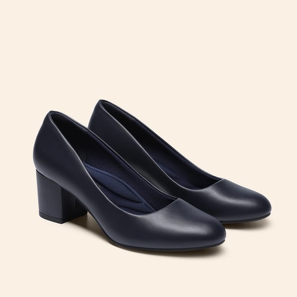 Non-slip Arch Support Cushioned Pumps - NAVY-PU - 2
