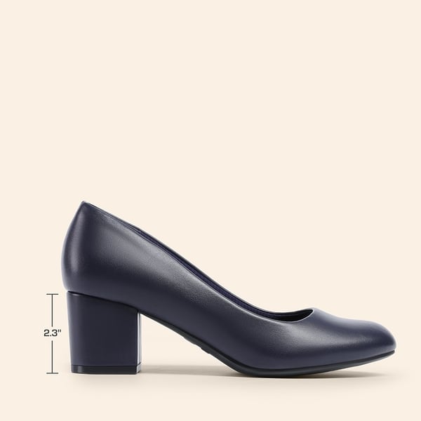 Non-slip Arch Support Cushioned Pumps - NAVY-PU - 1