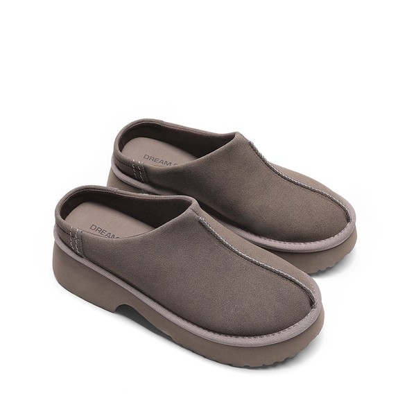[FuzzyEASY Rhea] Women's Geta-Inspired Slip-On Mules - TAUPE - 3