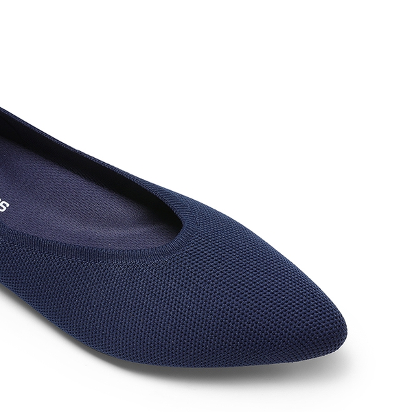 Comfort Slip-On Breathable Knit Flats - NAVY - 4