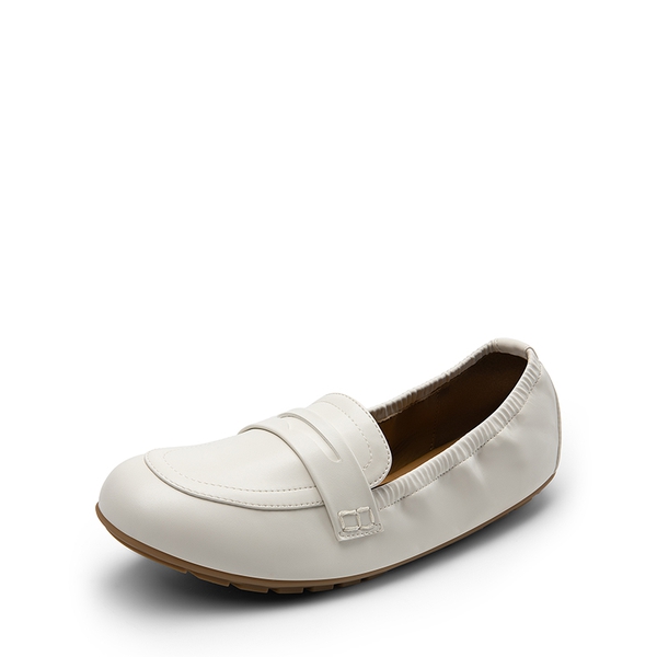 Women's Comfortable Slip-On Foldable Loafers - WHITE -  0