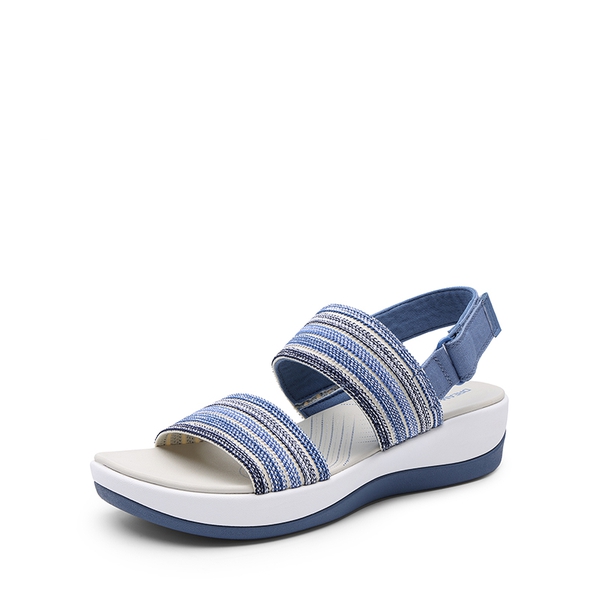 Lightweight Soft Footbed Walking Sandals - BLUE -  0