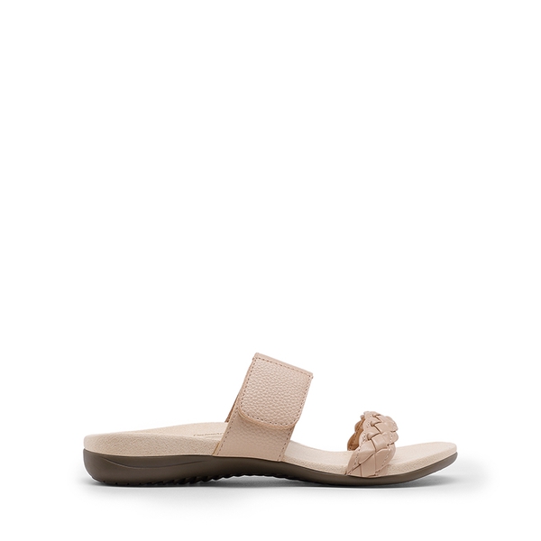 Woven Arch Support Slide Sandals - NUDE - 1