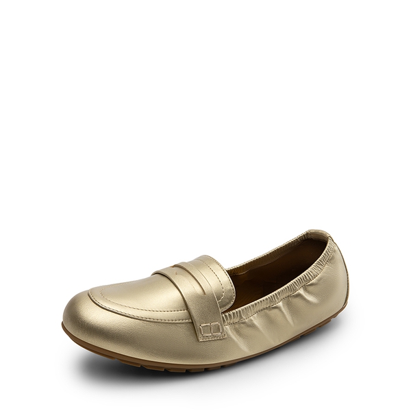 Ascenelle Women's Comfortable Slip-On Foldable Loafers - GOLD -  0