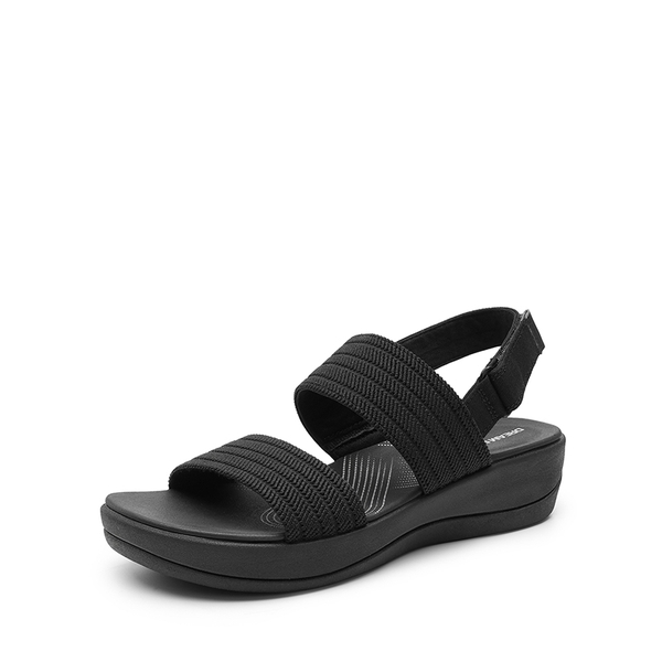 Lightweight Soft Footbed Walking Sandals - ALL BLACK -  0