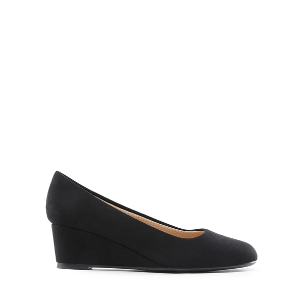 Non-slip wedge heels Pumps - BLACK-SUEDE - 1
