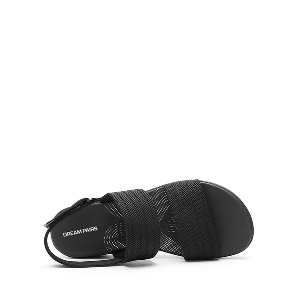 Lightweight Soft Footbed Walking Sandals - ALL BLACK - 2