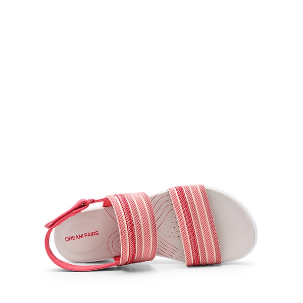 Lightweight Soft Footbed Walking Sandals - RED - 2