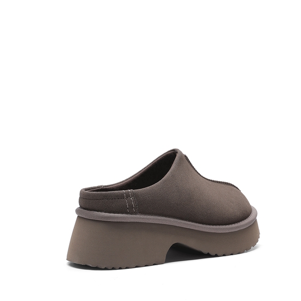 [FuzzyEASY Rhea] Women's Geta-Inspired Slip-On Mules - TAUPE - 2